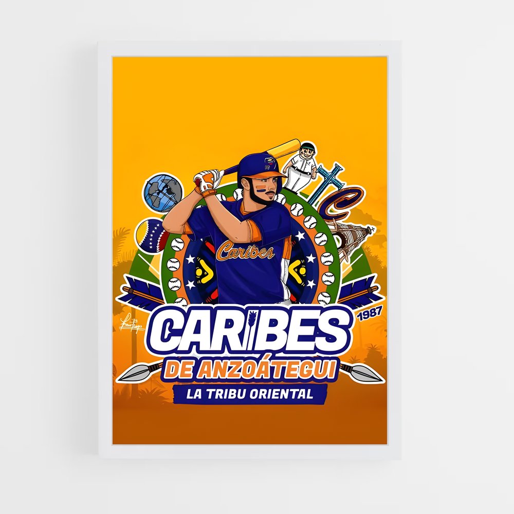 Poster L'Esprit des Caribes – affiche Baseball (vue 3)